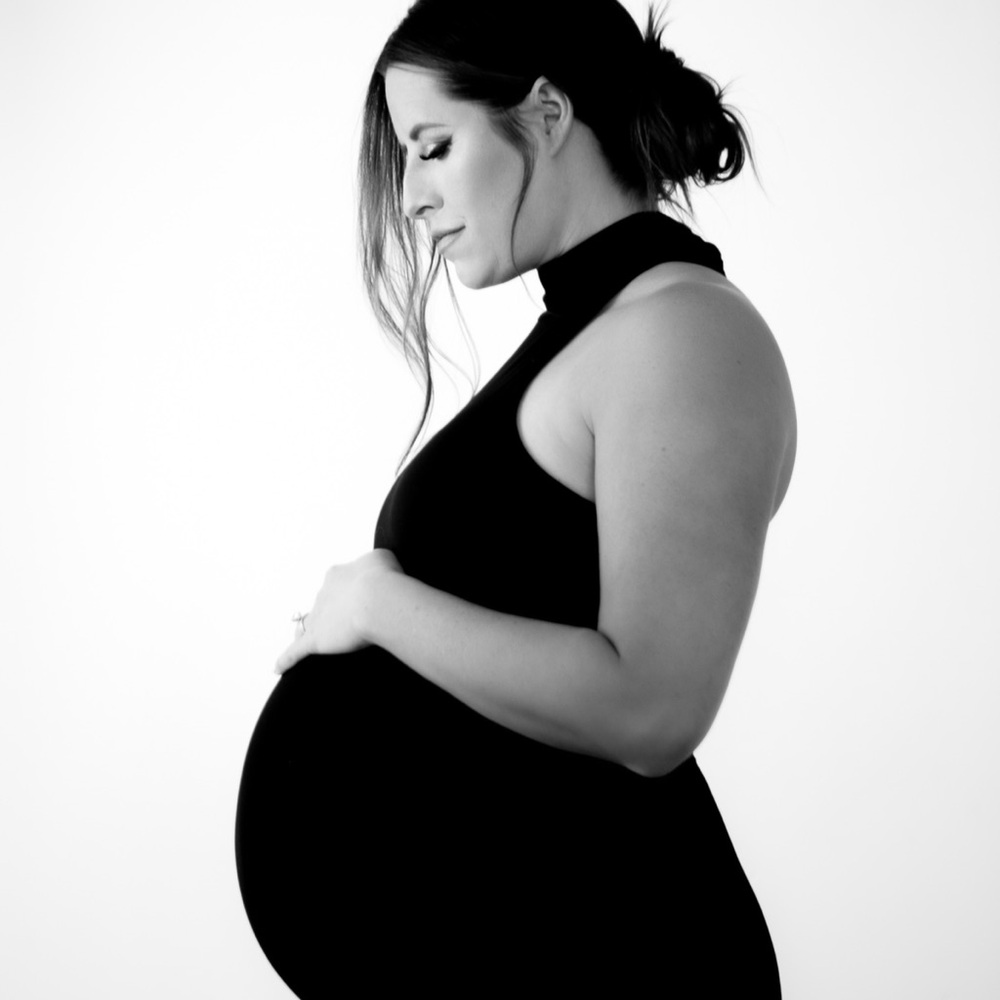 Hatch high neck Maternity Dress